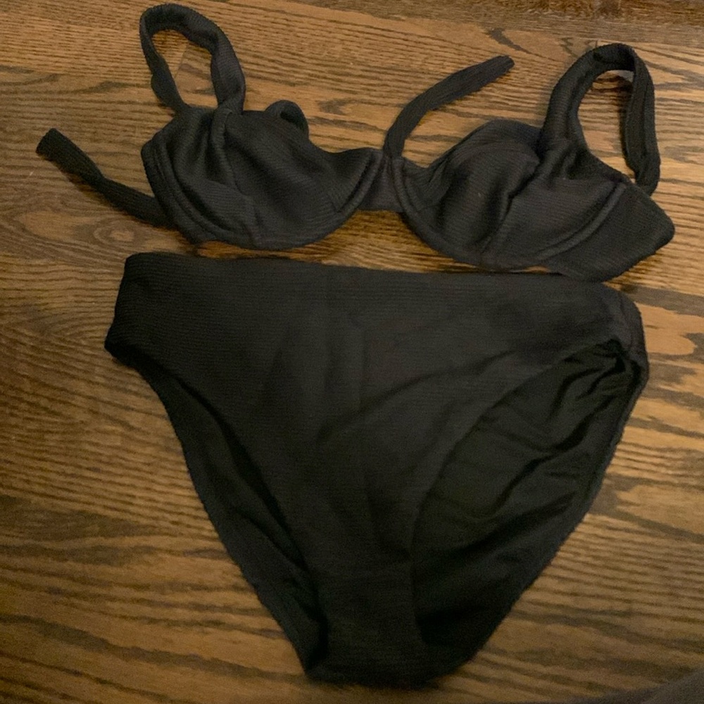 Jcrew black bikini- new without tags